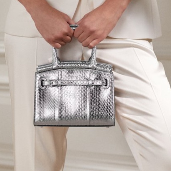 Ralph Lauren Handbags - Ralph Lauren Mini RL50 Snakeskin Silver 💖
